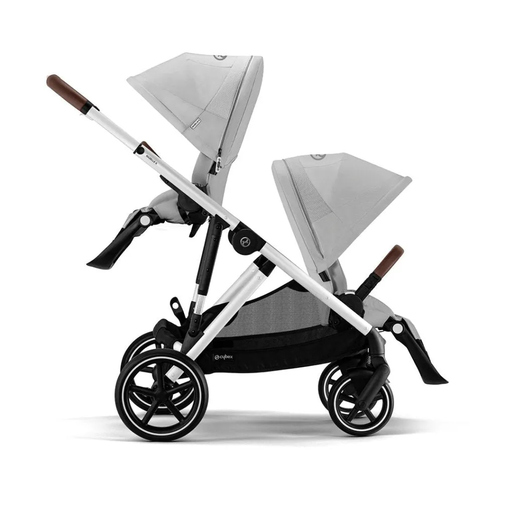 CYBEX Gazelle S Travel System Luxury Bundle With Gold Footmuff and CLOUD T - Lava Grey