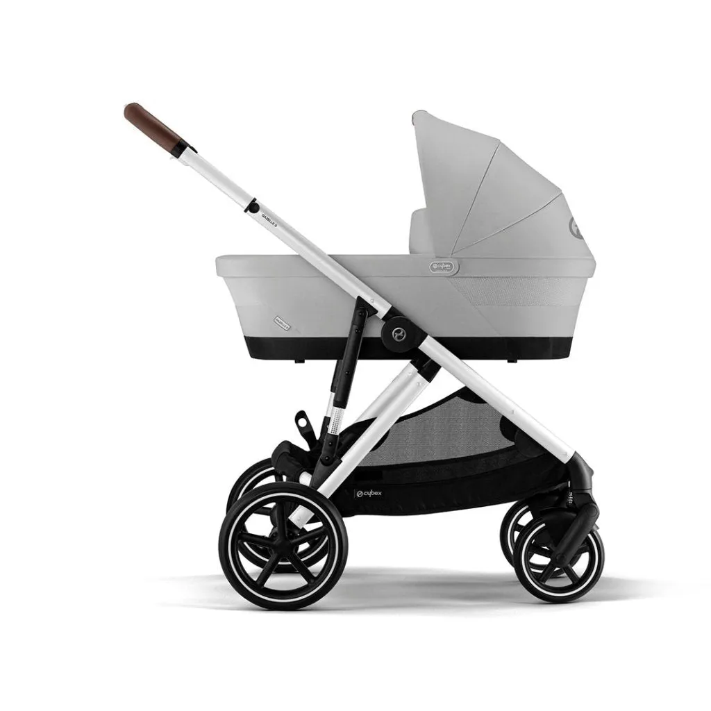 CYBEX Gazelle S Travel System Luxury Bundle With Gold Footmuff and CLOUD T - Lava Grey