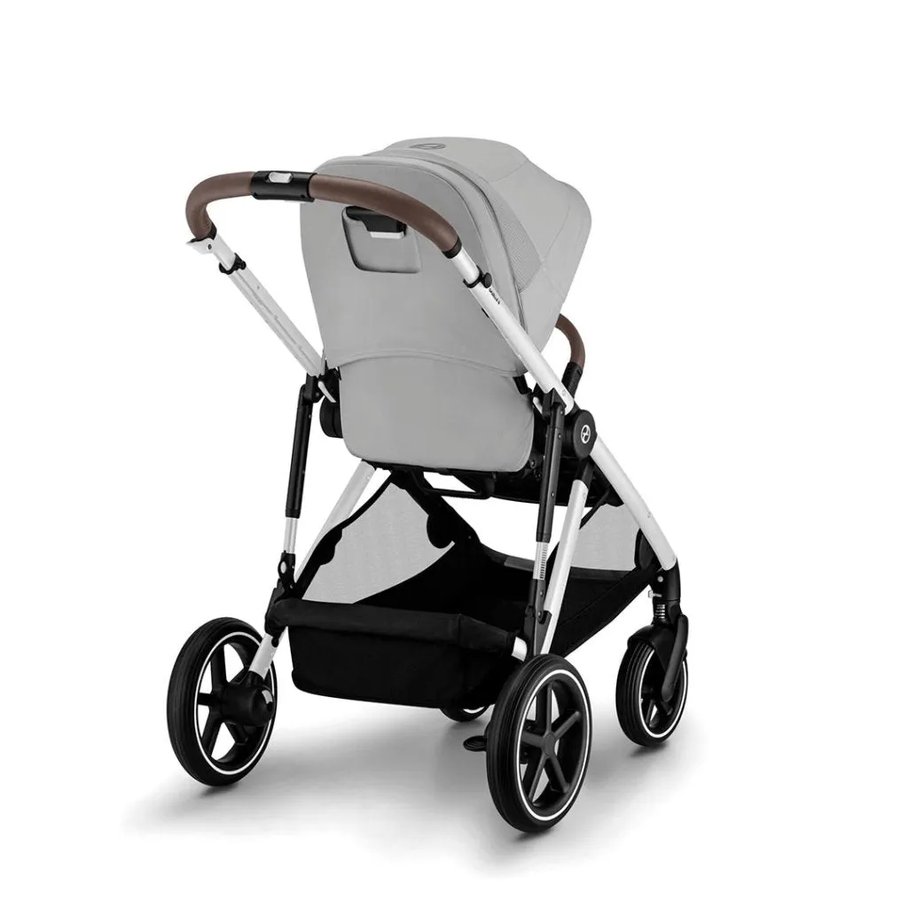CYBEX Gazelle S Travel System Luxury Bundle With Gold Footmuff and CLOUD T - Lava Grey