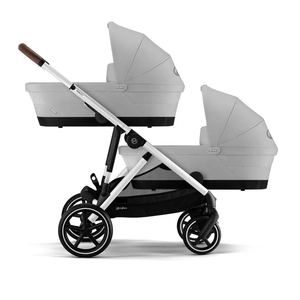 CYBEX Gazelle S Travel System Luxury Bundle With Gold Footmuff and CLOUD T - Lava Grey