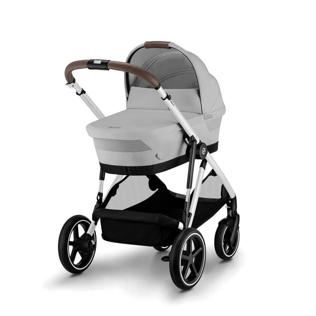 CYBEX Gazelle S Travel System Luxury Bundle With Gold Footmuff and CLOUD T - Lava Grey