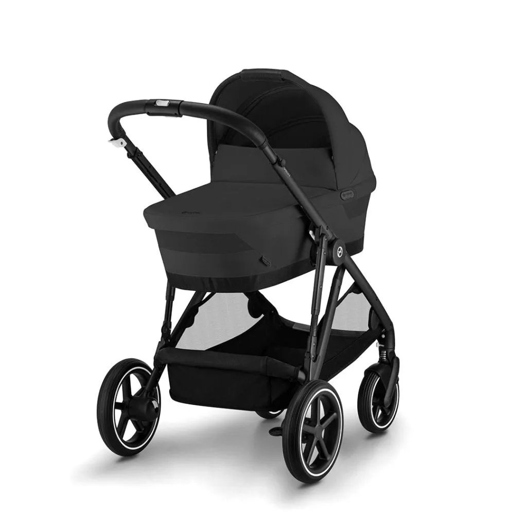 CYBEX Gazelle S Travel System Luxury Bundle With Gold Footmuff and CLOUD T - Moon Black