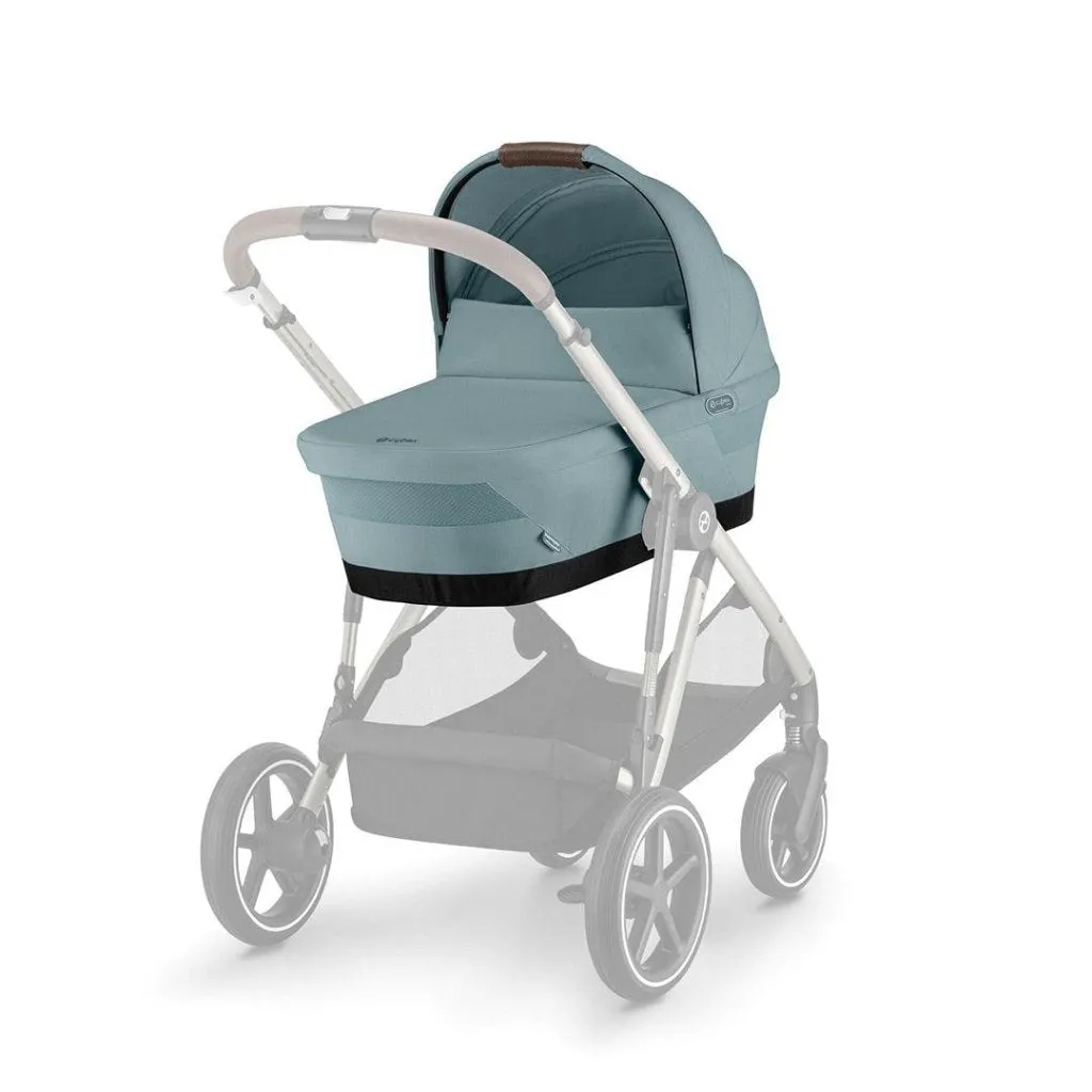CYBEX Gazelle S Travel System Luxury Bundle With Gold Footmuff and CLOUD T - Sky Blue
