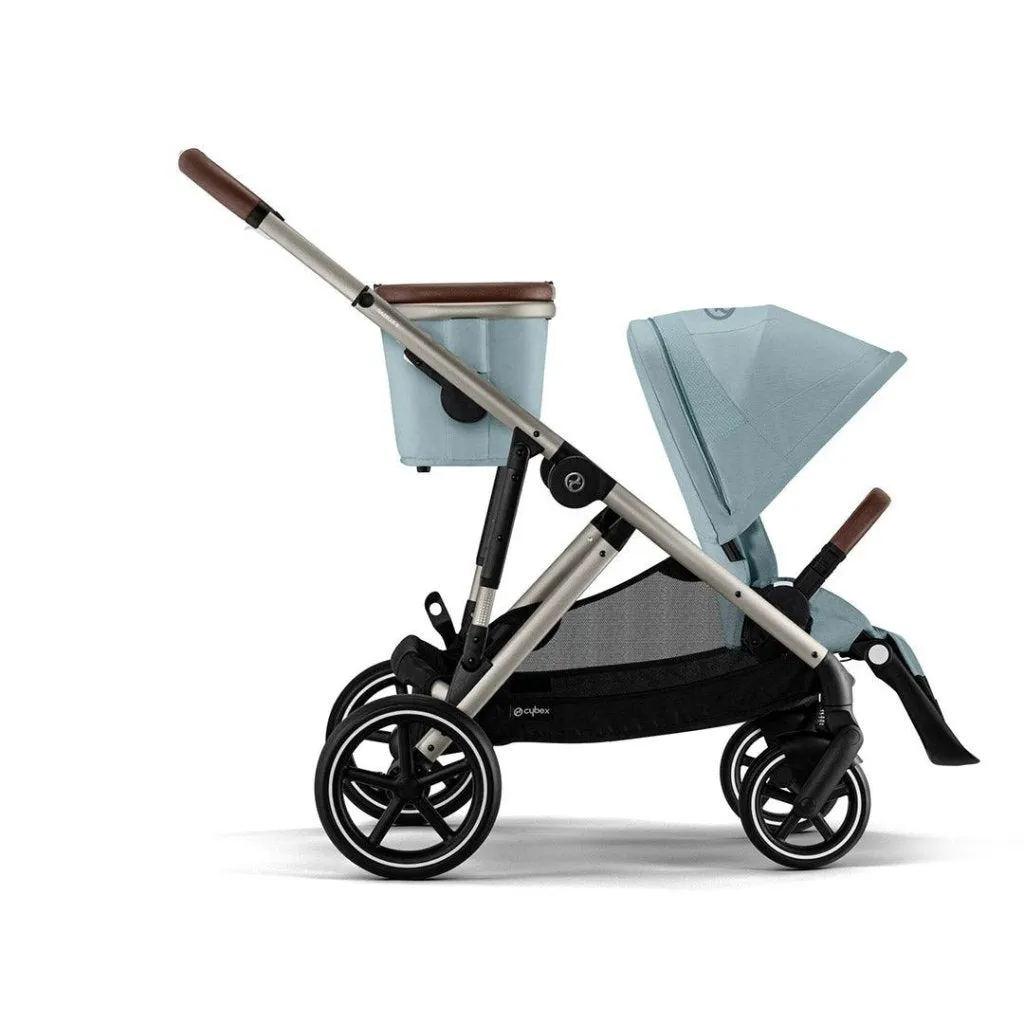 CYBEX Gazelle S Travel System Luxury Bundle With Gold Footmuff and CLOUD T - Sky Blue