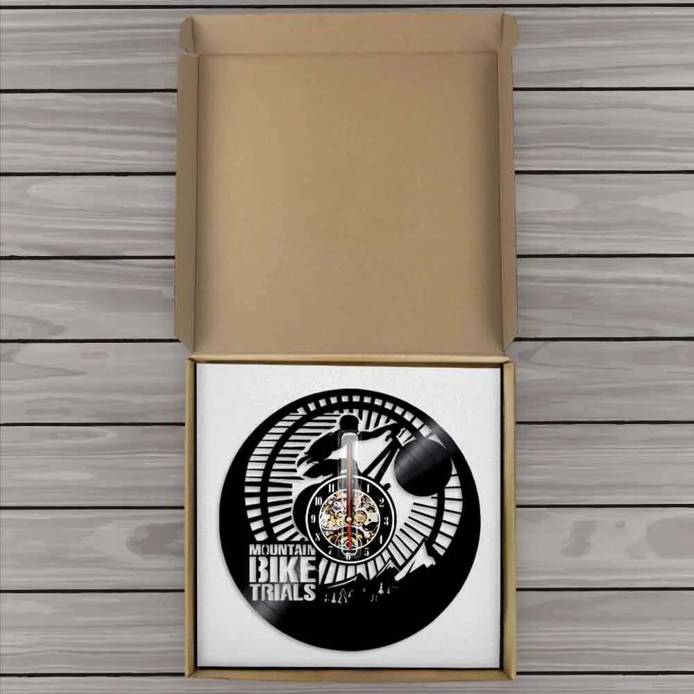 Cycolinks Mountain Bike Trials Vinyl Clock