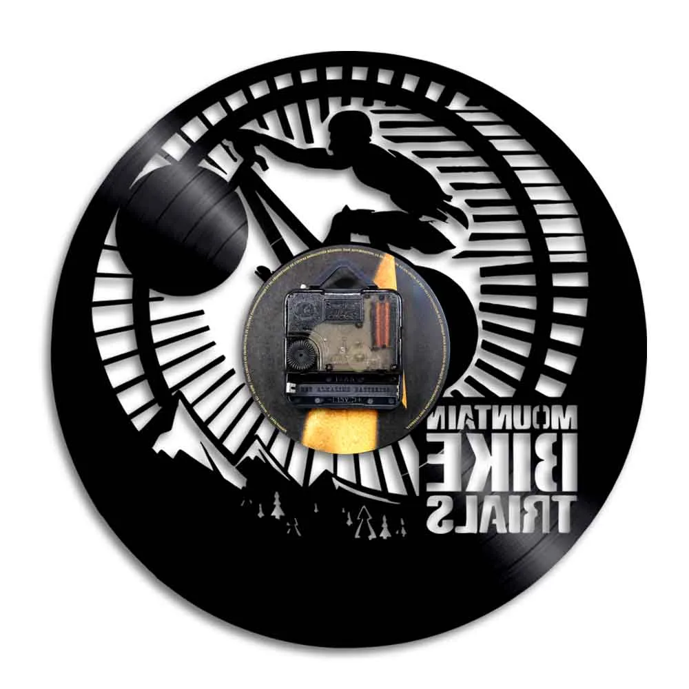 Cycolinks Mountain Bike Trials Vinyl Clock