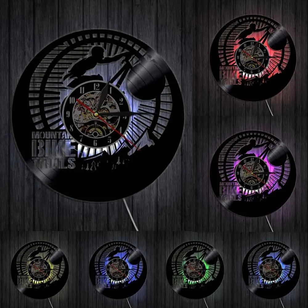 Cycolinks Mountain Bike Trials Vinyl Clock