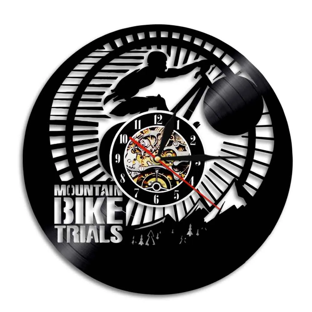 Cycolinks Mountain Bike Trials Vinyl Clock