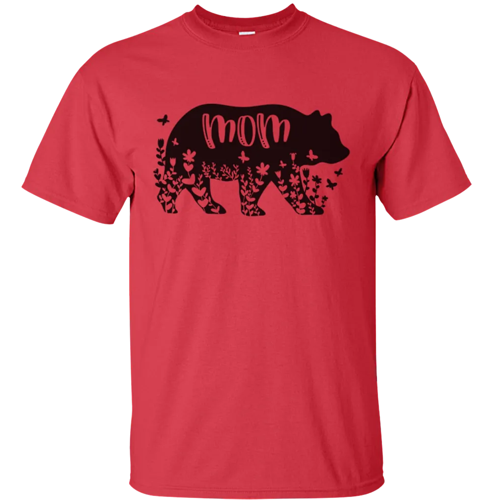 Dad Daddy Papa Mama Mom Mammy Bear Grizzly Flower Animal Mothers Fathers Day Nurse Love Heart Family Gift Unisex T-Shirt
