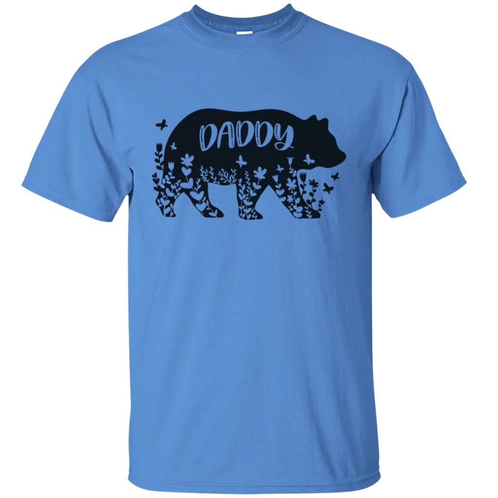 Dad Daddy Papa Mama Mom Mammy Bear Grizzly Flower Animal Mothers Fathers Day Nurse Love Heart Family Gift Unisex T-Shirt
