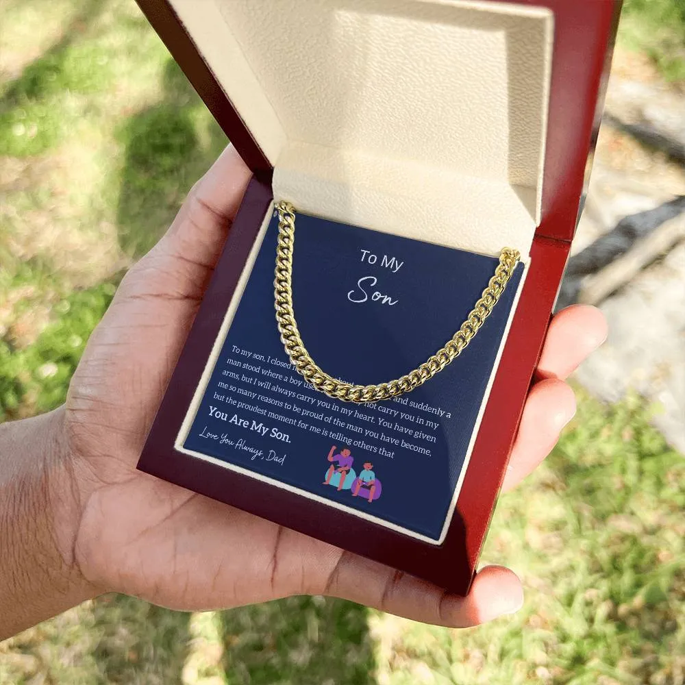 Dad to Son Gift, To My Son Necklace from Dad, Son Card, Best Idea Gift for Son