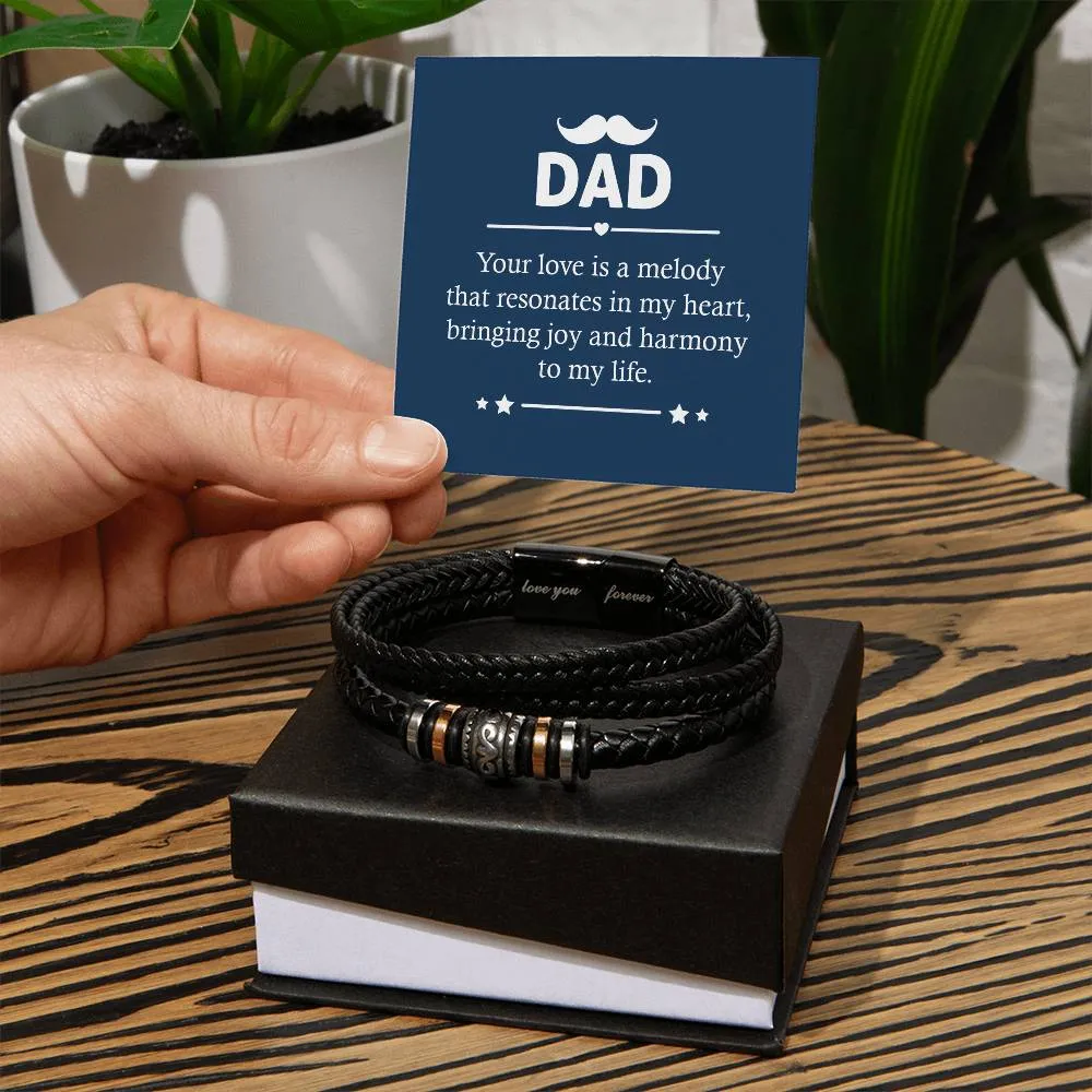 Dad Your Love Is A Melody, Love You Forever Bracelet