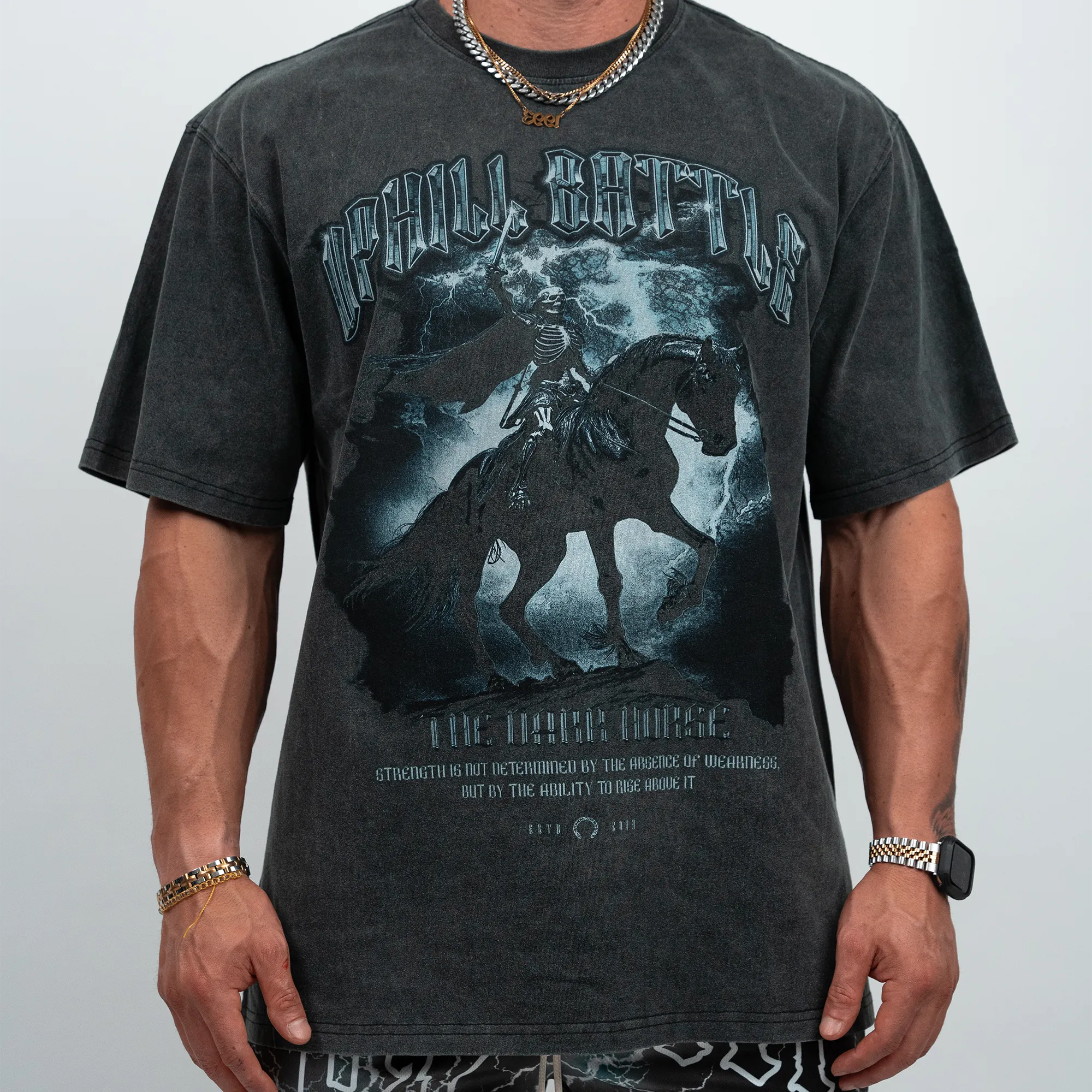 Dark Knight - Oversized Vintage Charcoal
