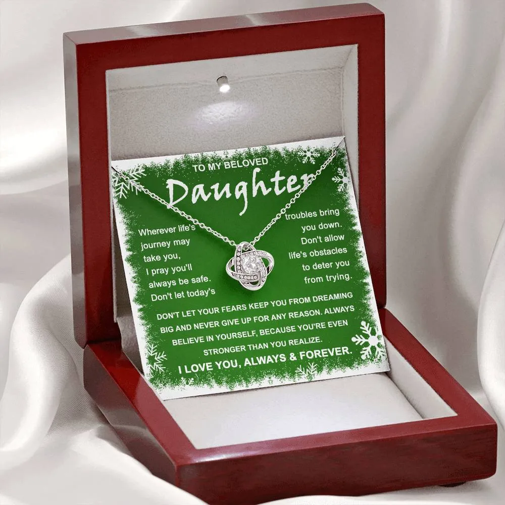 Daughter-Dreaming Big Love Knot Necklace