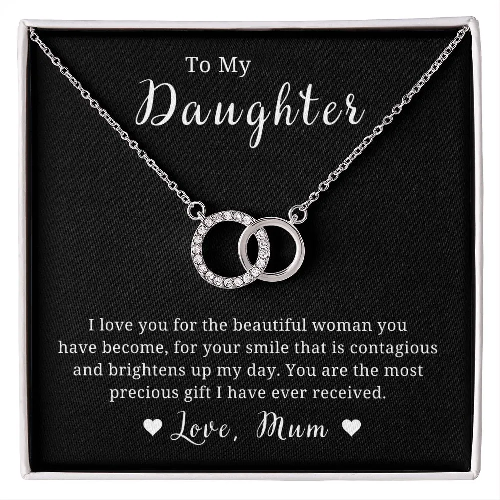 Daughter Gift, from Mom to Daughter Necklace, Daughter Birthday gift, with Message Card: I Love you…