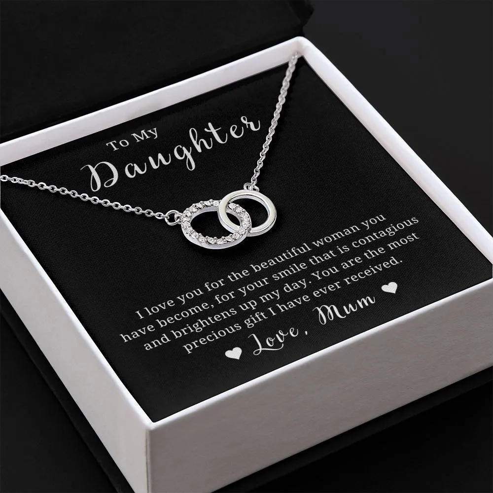 Daughter Gift, from Mom to Daughter Necklace, Daughter Birthday gift, with Message Card: I Love you…