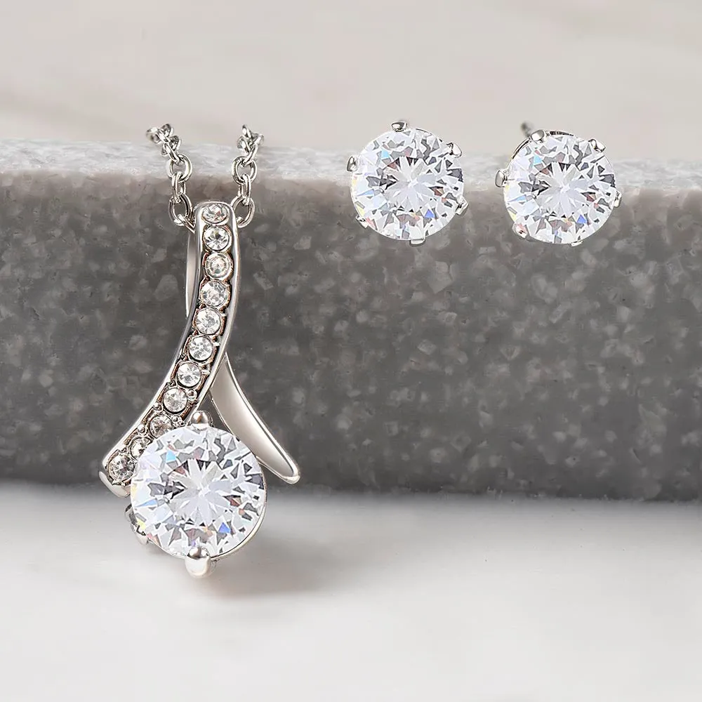 Daughter Graduation Pendant and Earring Set