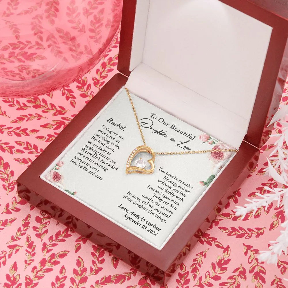 Daughter-In-Law Gift Necklace: Wedding Gift, Jewelry From Mother-In Law & Father In Law