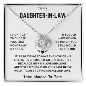 Daughter-In-Law Gift, "Filled with Love", Knot Necklace