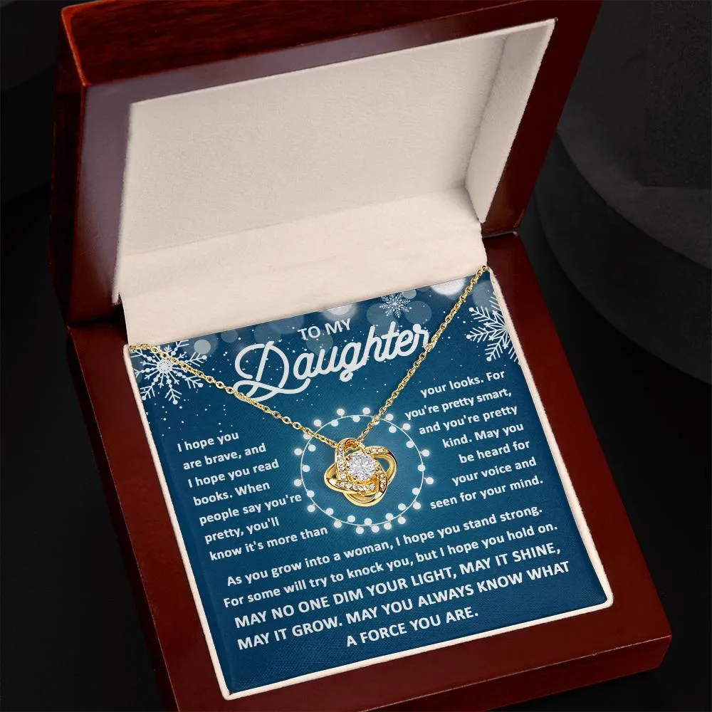 Daughter-May You Know Love Knot Necklace