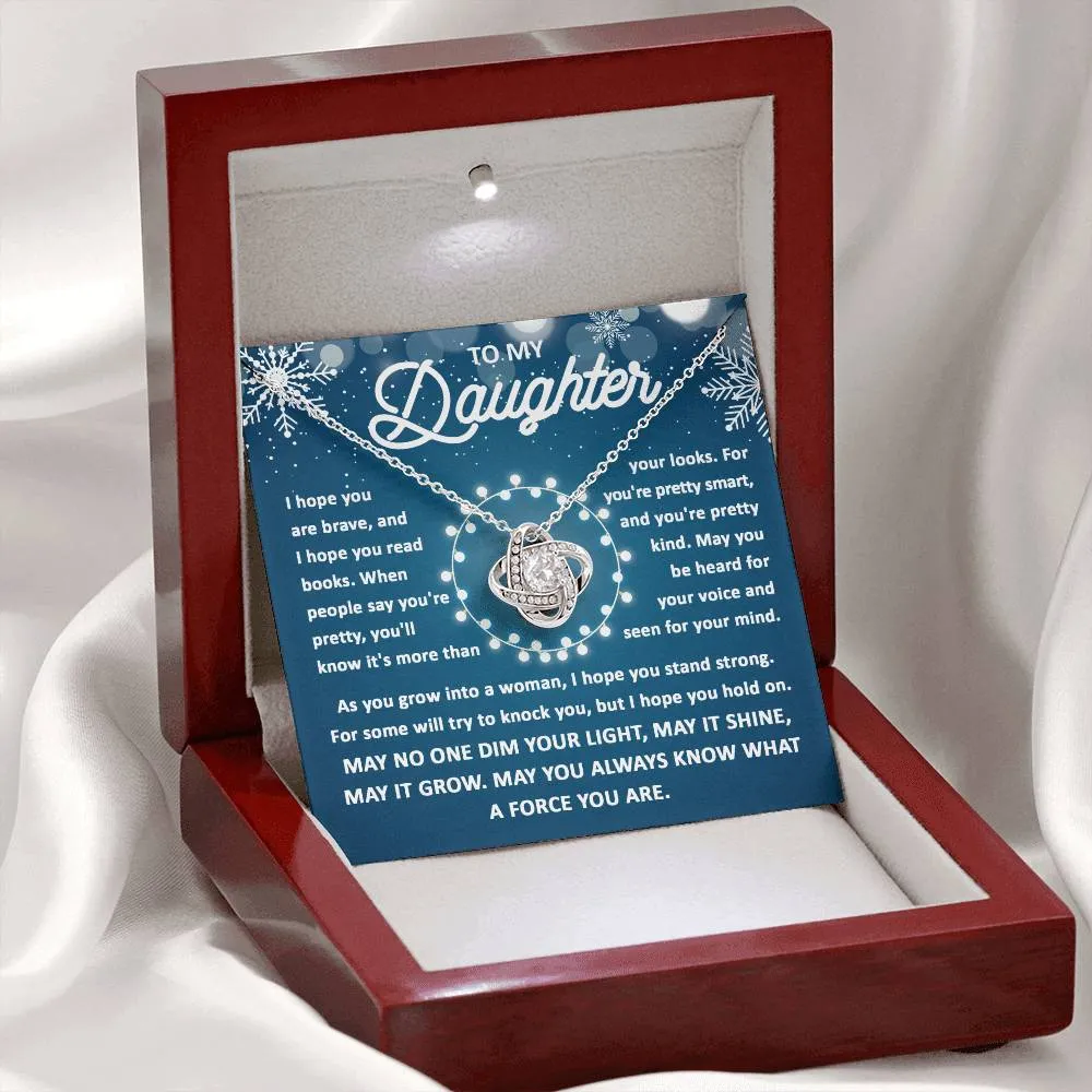 Daughter-May You Know Love Knot Necklace