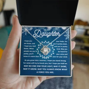 Daughter-May You Know Love Knot Necklace