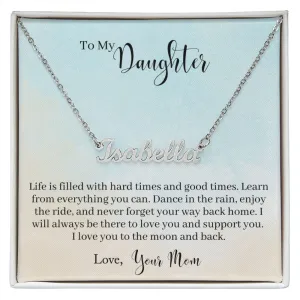Daughter Name Necklace-Dance in the rain