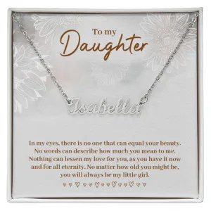 Daughter Name Necklace-For all of eternity