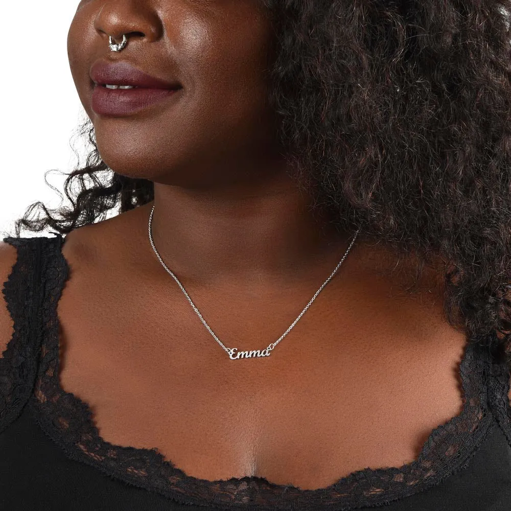 Daughter Name Necklace, From Dad-Your journey in life