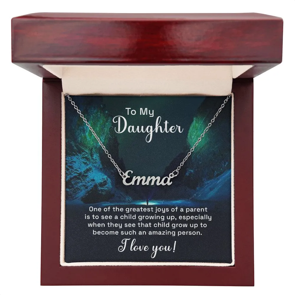 Daughter Name Necklace-My greatest joy