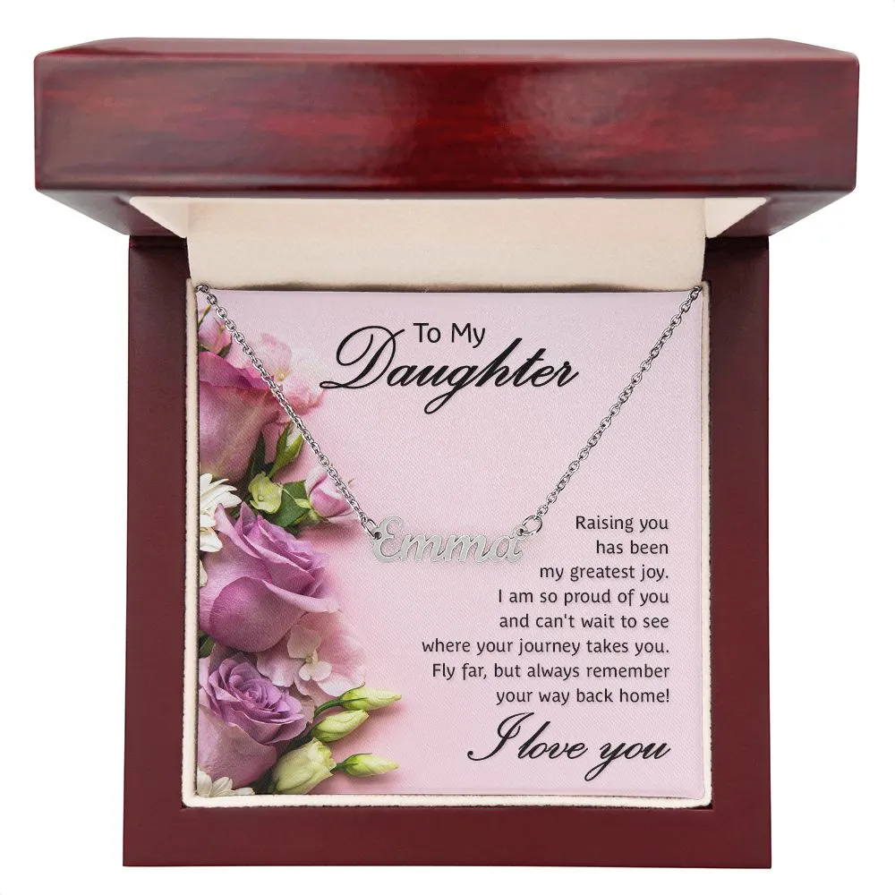 Daughter Name Necklace-My greatest joy