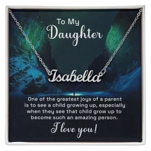 Daughter Name Necklace-My greatest joy