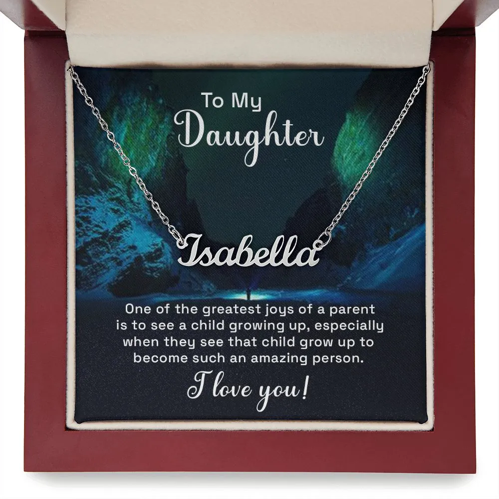 Daughter Name Necklace-My greatest joy
