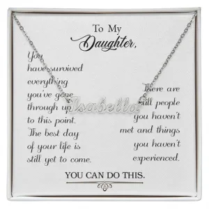 Daughter Name Necklace-The best is yet to come