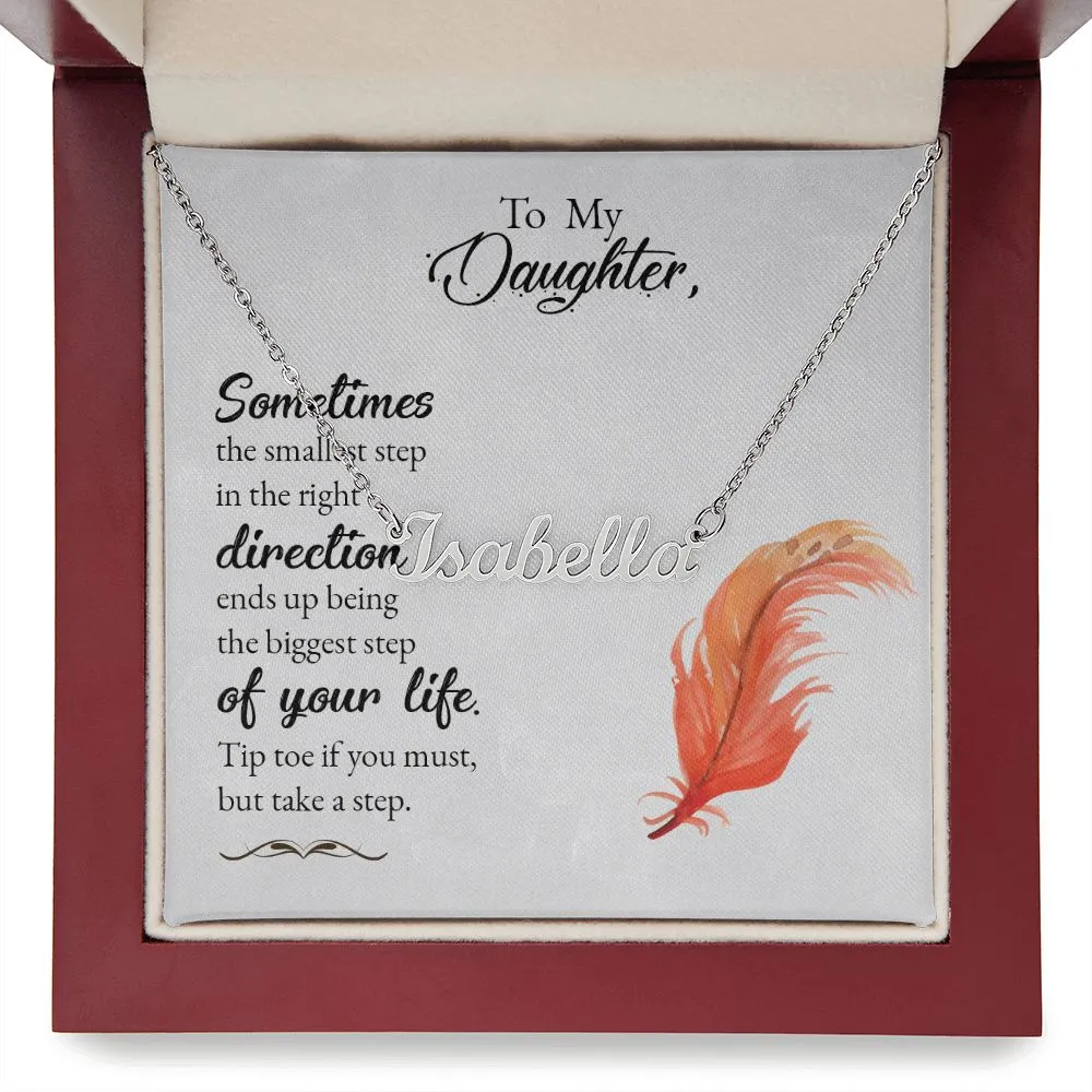 Daughter Name Necklace-Tip toe if you must