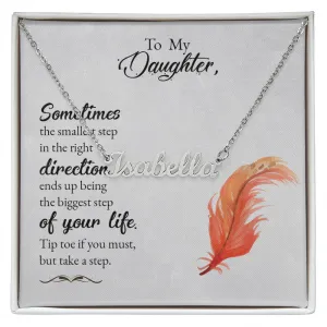 Daughter Name Necklace-Tip toe if you must