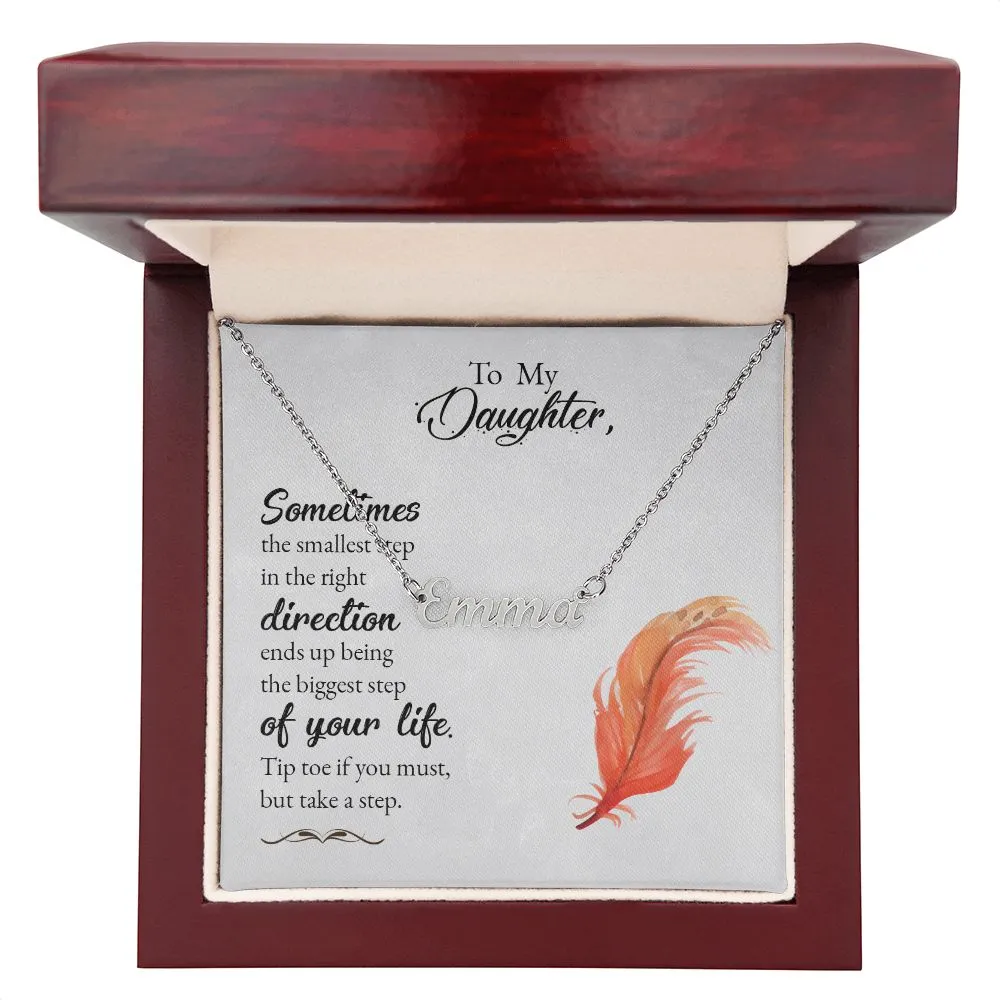 Daughter Name Necklace-Tip toe if you must