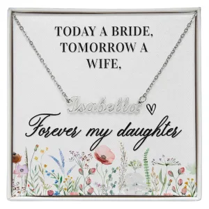 Daughter Name Necklace-Today a Bride