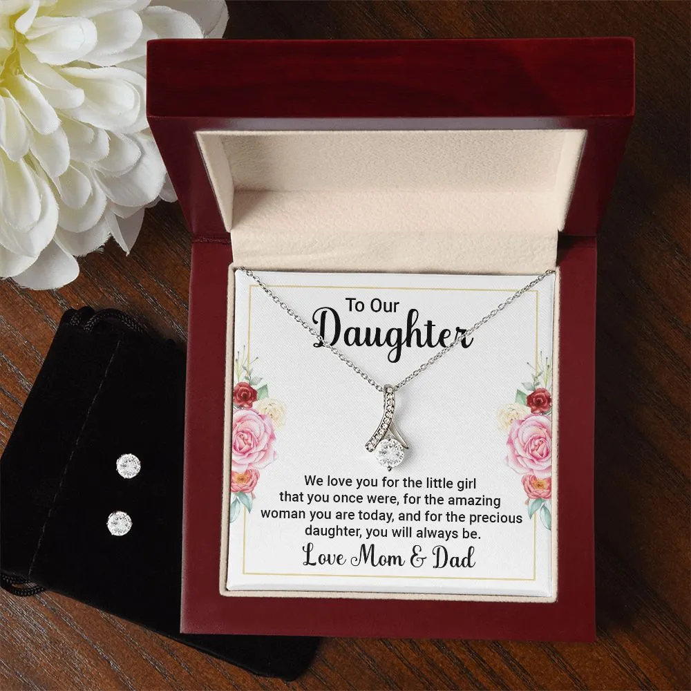 Daughter Pendant and Earring Set-Amazing & precious