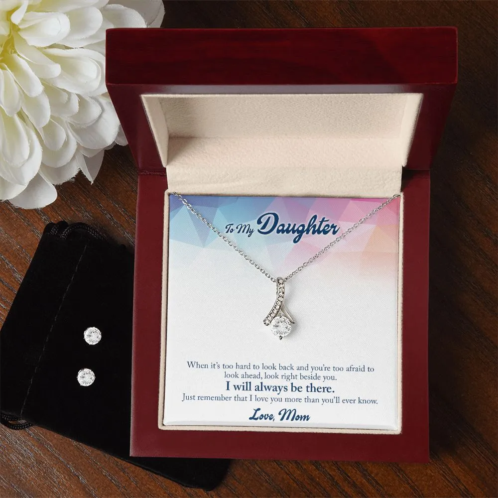 Daughter Pendant and Earring Set-Look beside you