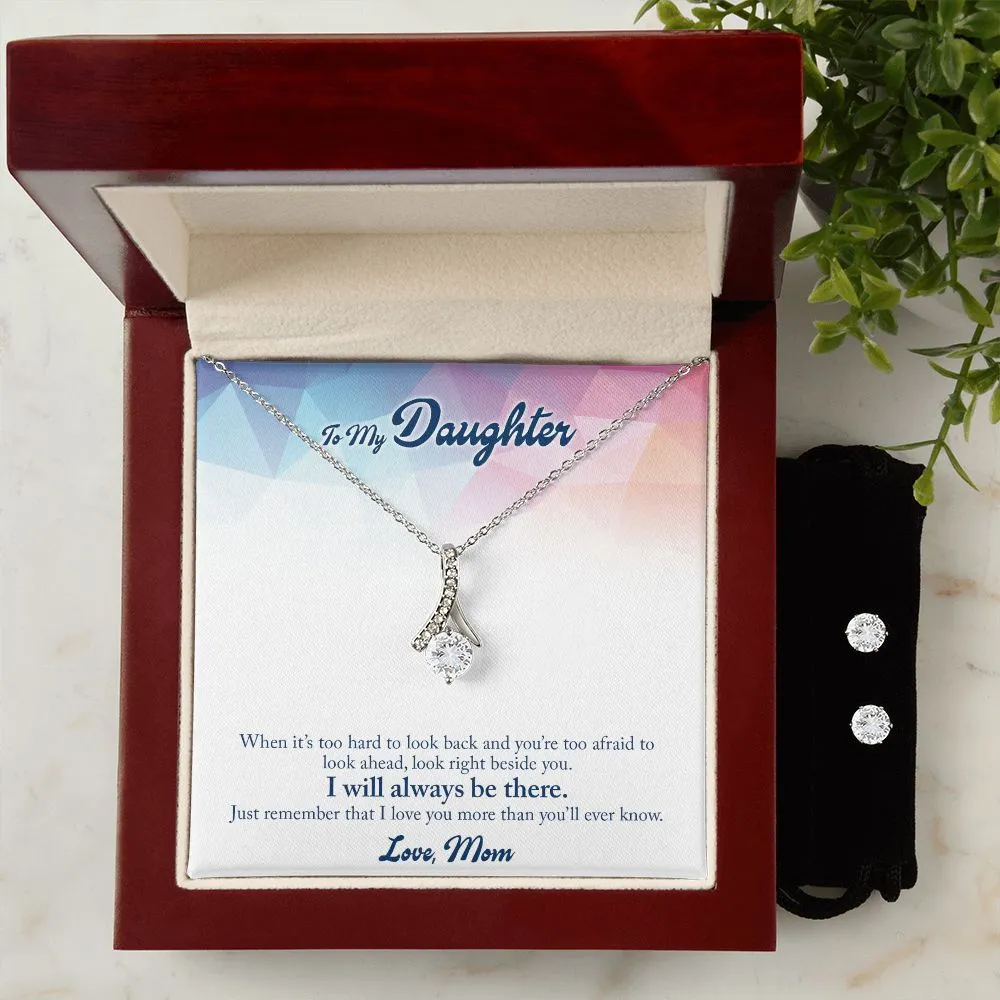 Daughter Pendant and Earring Set-Look beside you