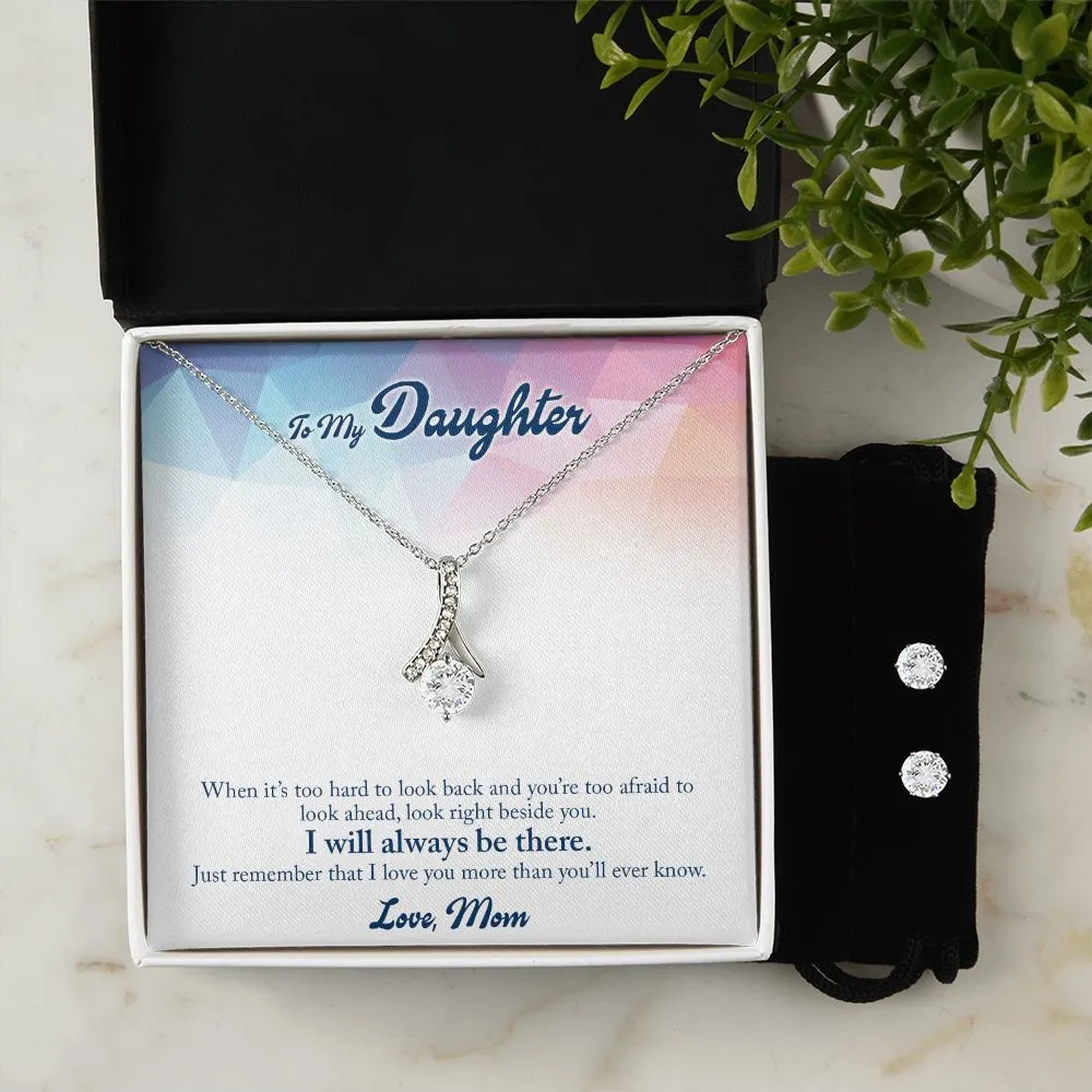 Daughter Pendant and Earring Set-Look beside you