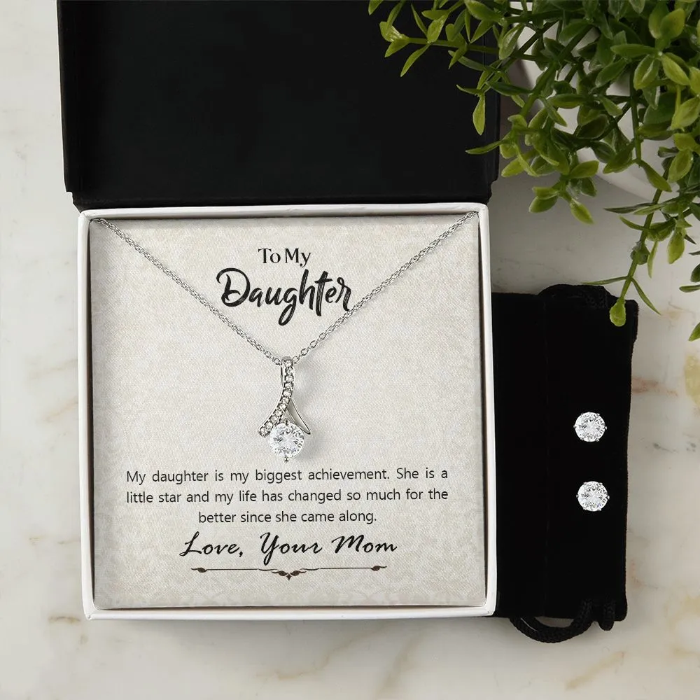 Daughter Pendant and Earring Set-My biggest achievement