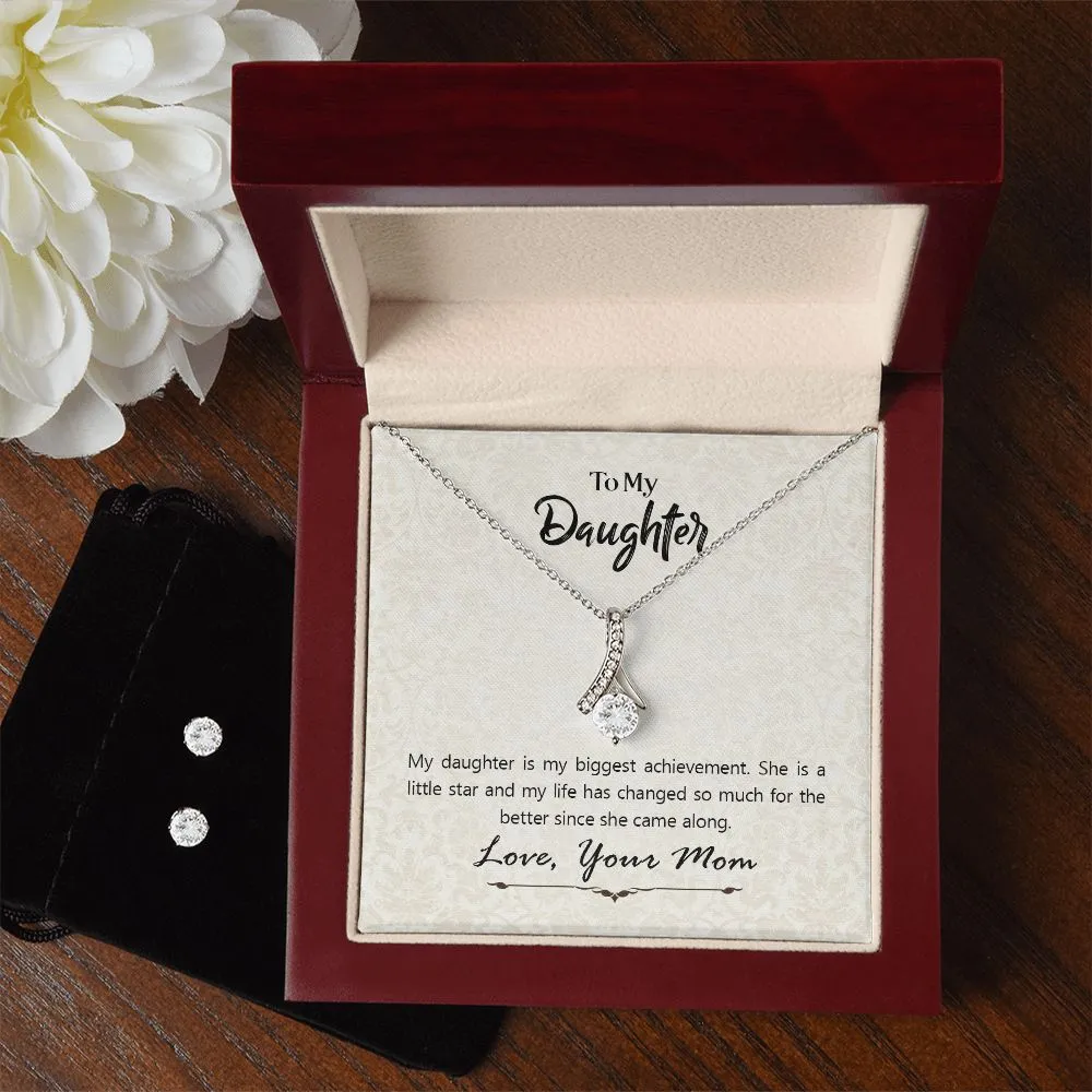 Daughter Pendant and Earring Set-My biggest achievement