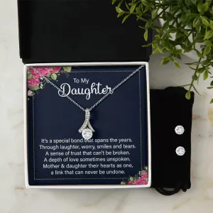 Daughter Pendant and Earring Set-Our special bond
