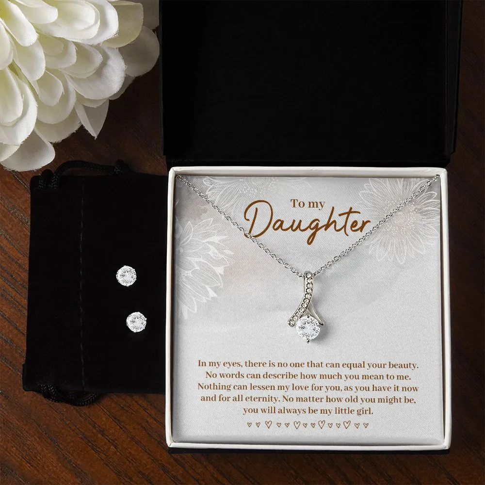 Daughter Pendant and Earring Set-There is no one