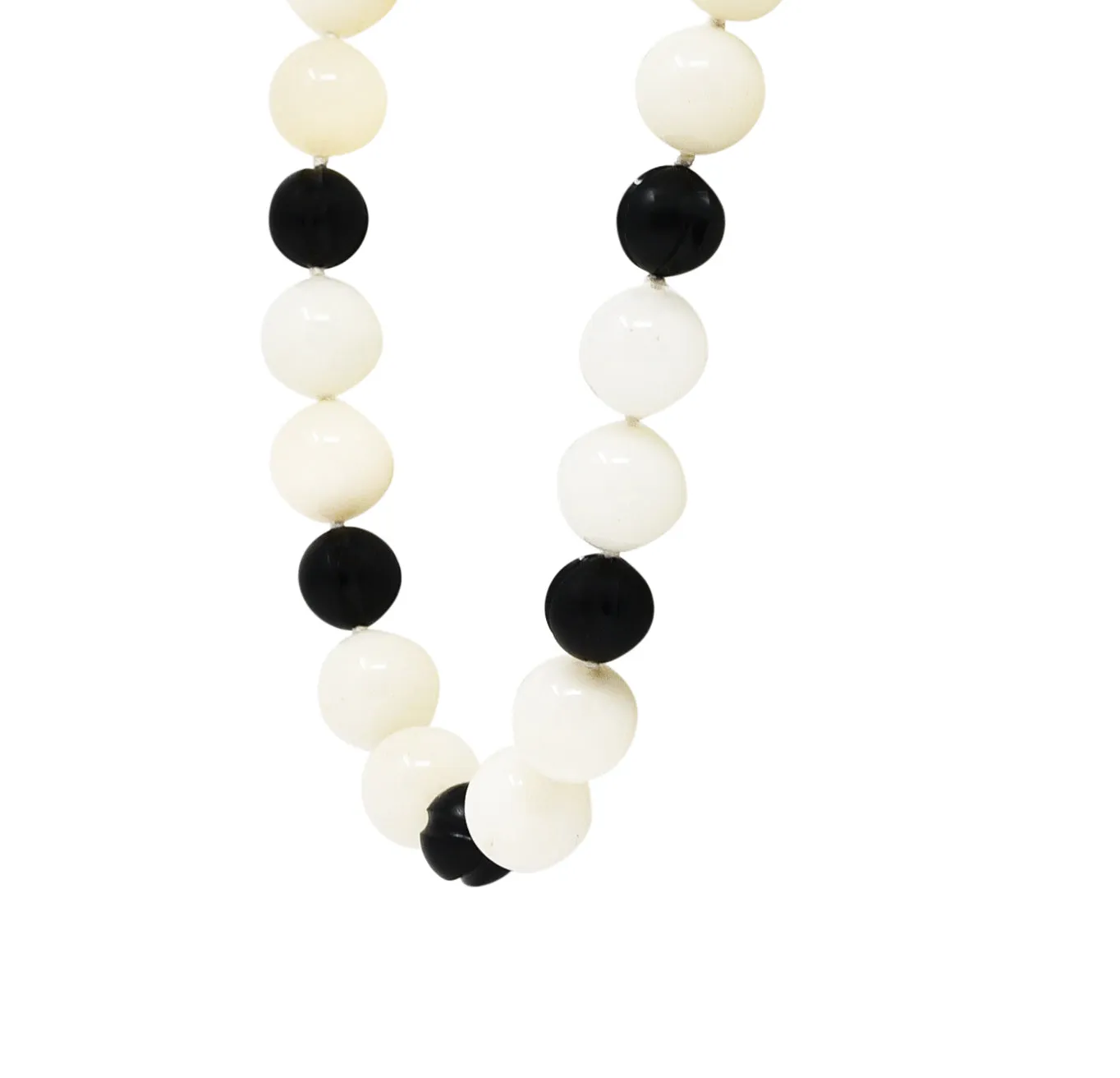 David Webb 1980's Onyx Rock Crystal Quartz Enamel 18 Karat Yellow Gold Bead Strand Vintage Necklace