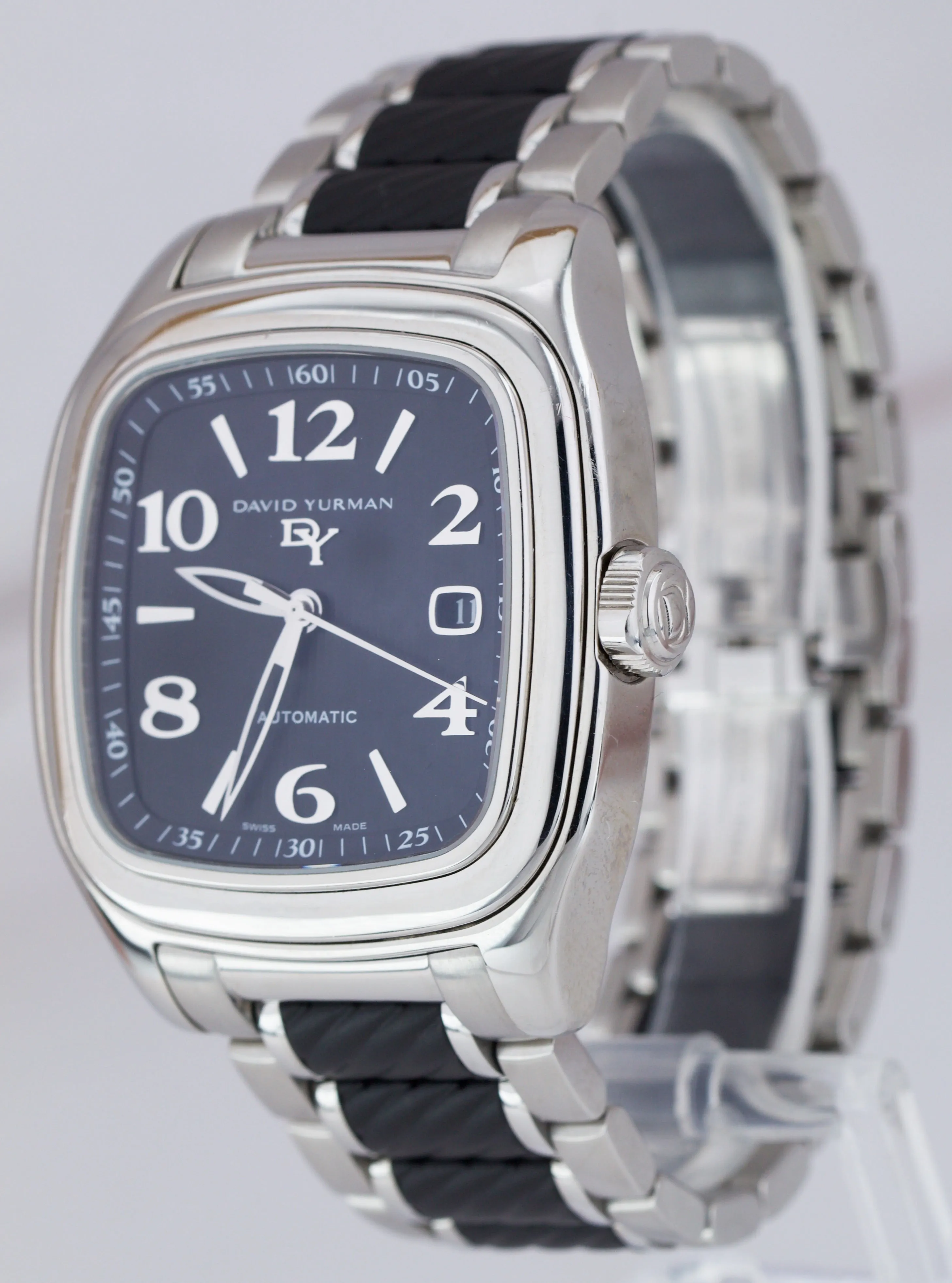 David Yurman Belmont Large Stainless Steel Rubber 41mm Automatic Watch T310-XST