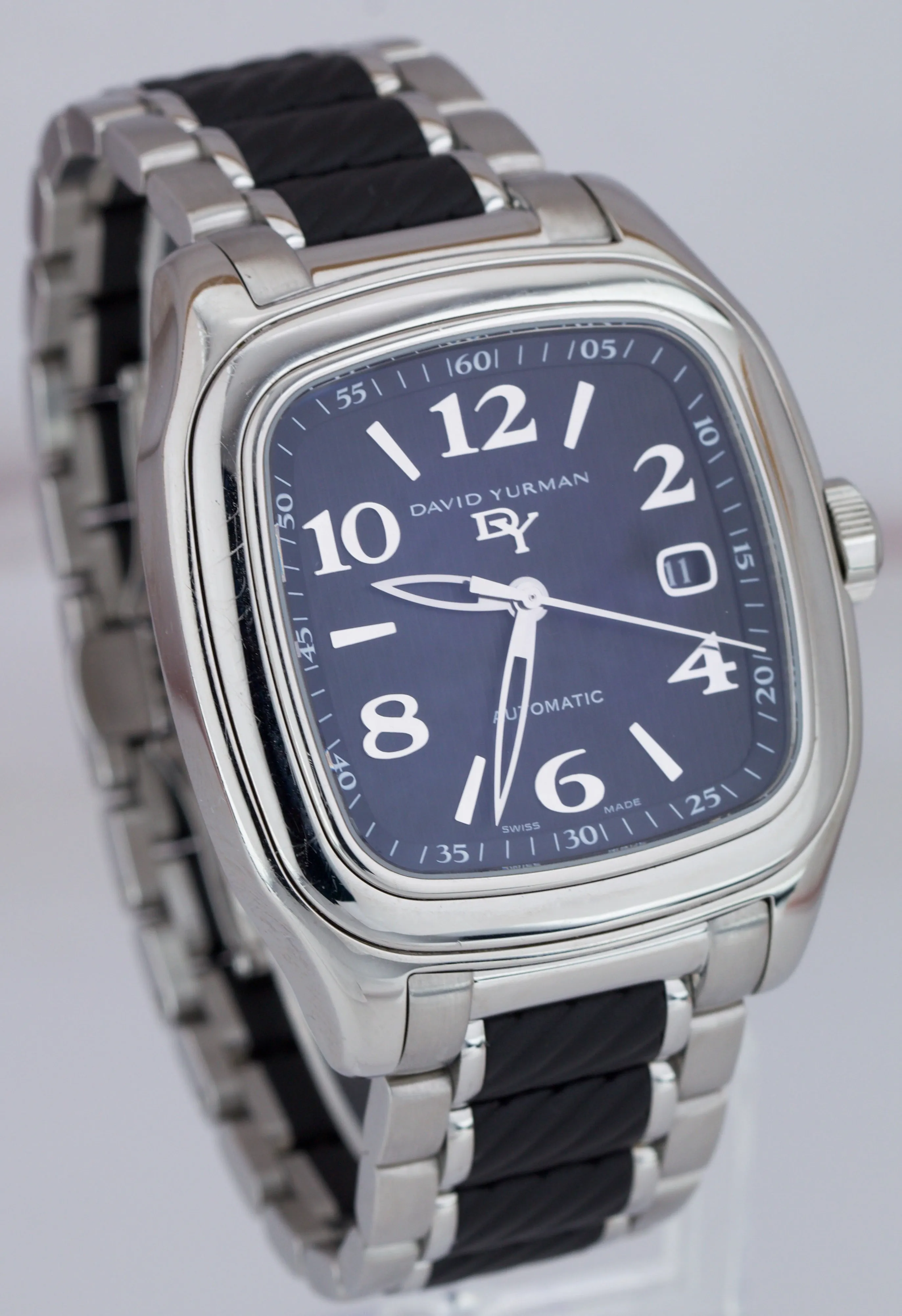 David Yurman Belmont Large Stainless Steel Rubber 41mm Automatic Watch T310-XST