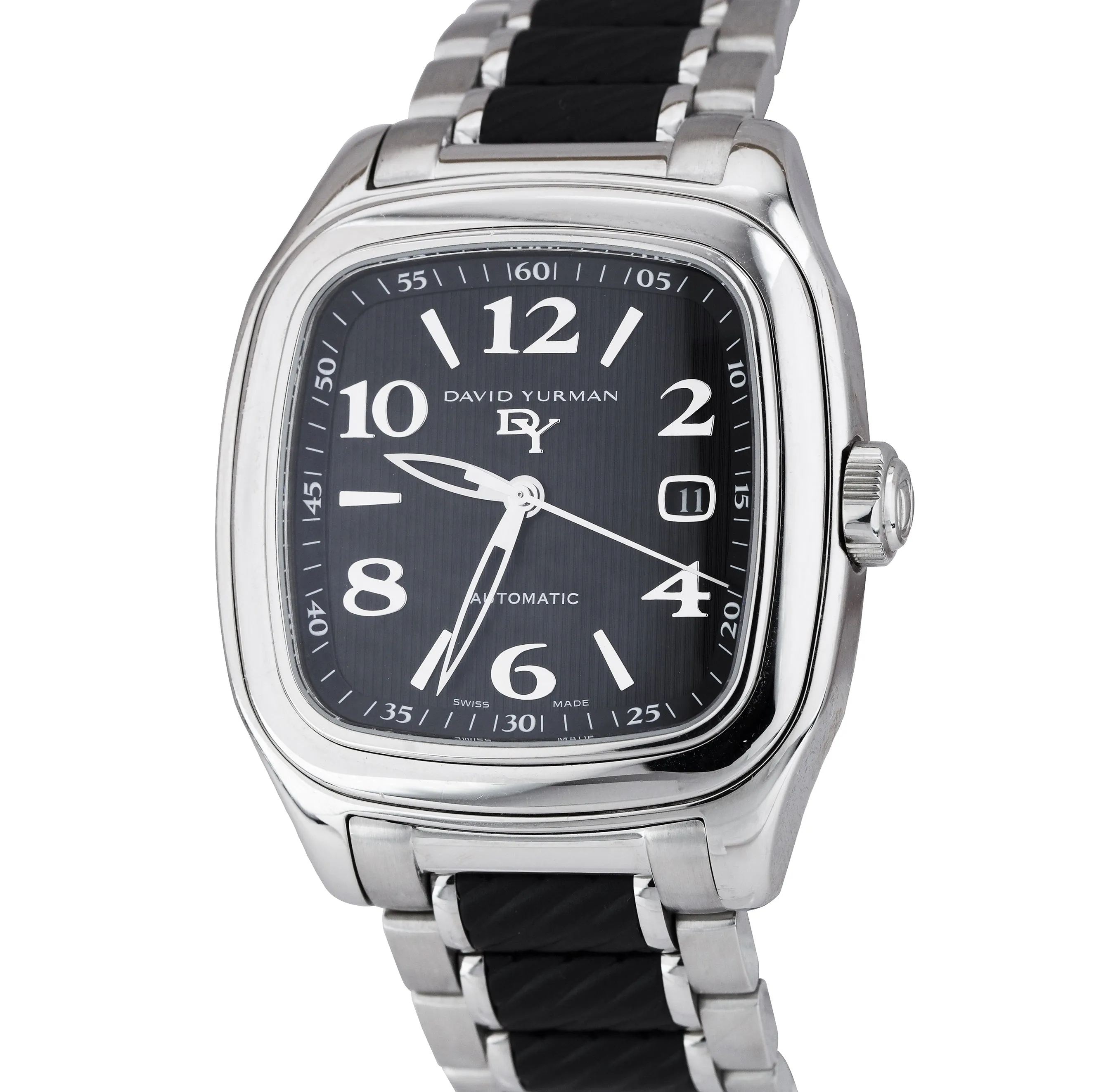David Yurman Belmont Large Stainless Steel Rubber 41mm Automatic Watch T310-XST